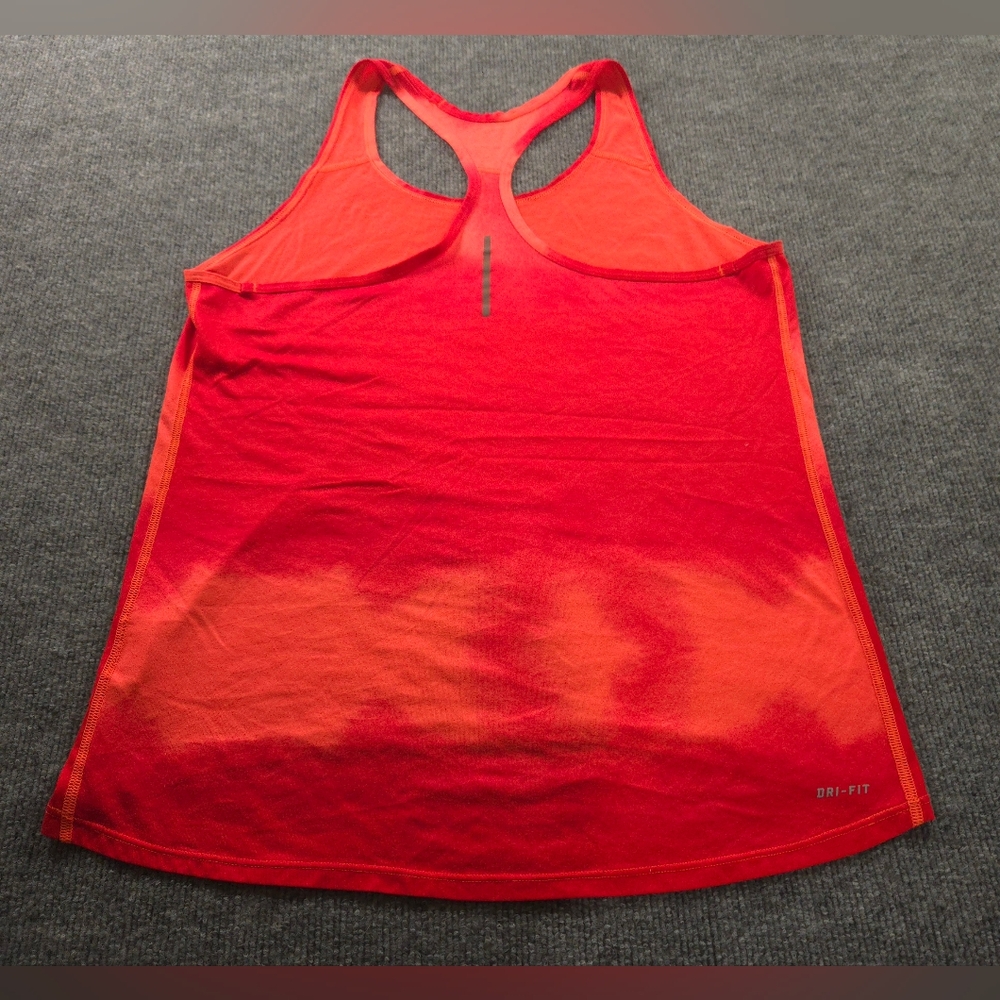 Nike Dri-fit Bright Orange & Red Athletic Racerback Tank top Size Large - Picture 8 of 9